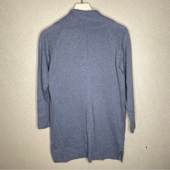 Eight Eight Eight Tunic Pullover Sweater Pockets Cowl Neck Zip Size M - Picture 2 of 7